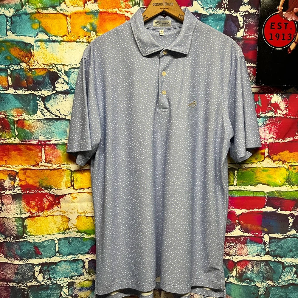 Peter Millar Summer Comfort Pelican Geometric Polo L